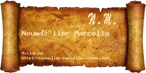 Neumüller Marcella névjegykártya